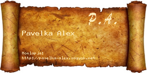Pavelka Alex névjegykártya