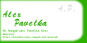 alex pavelka business card